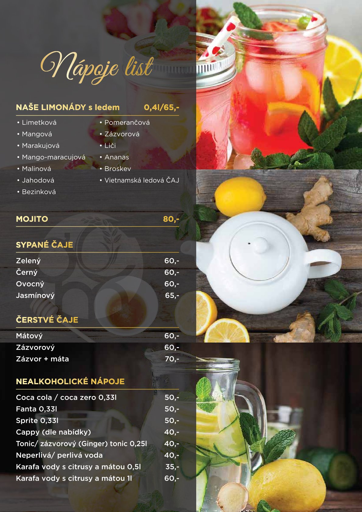 Nápoje List - Cơm Poděbrady