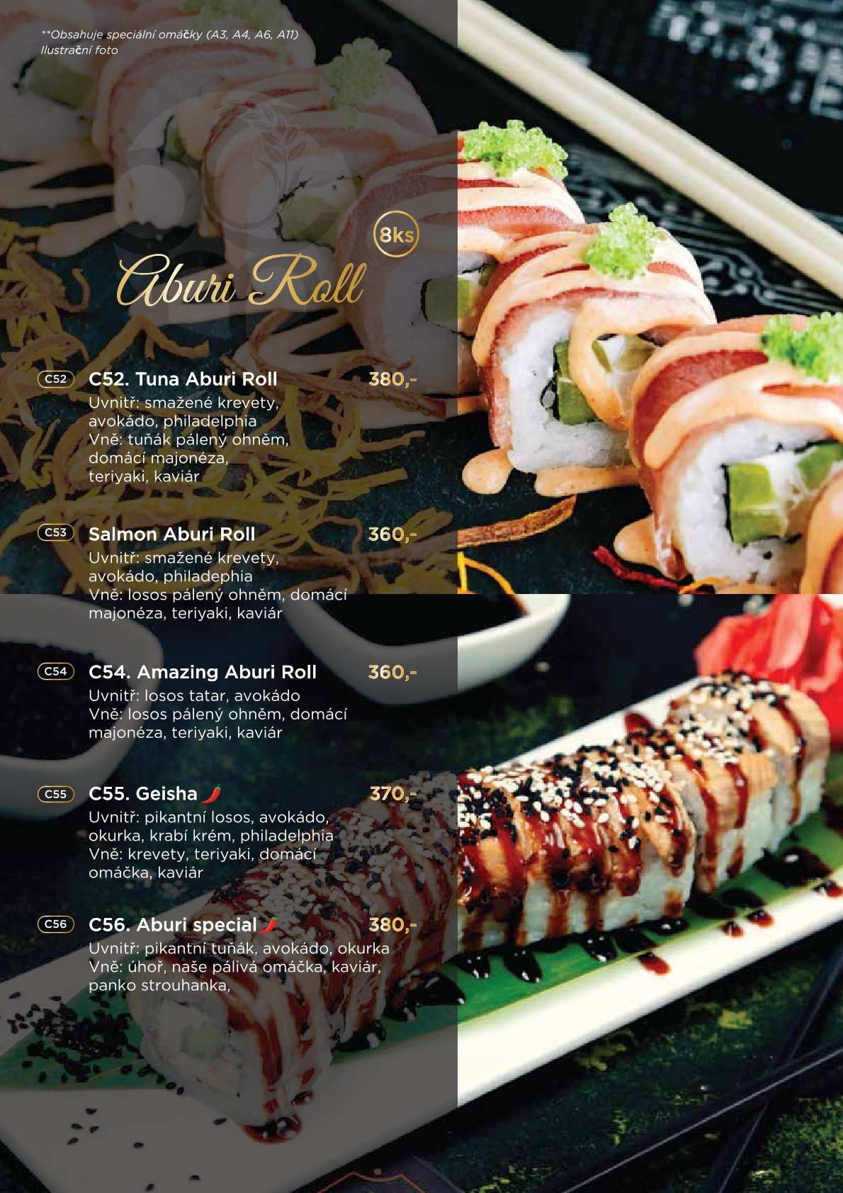 Aburi Roll – Sushi s jemně opáleným povrchem pro nezaměnitelnou chuť