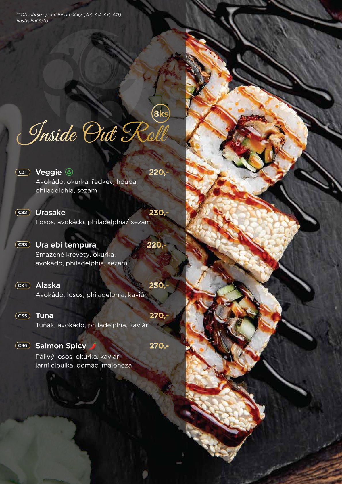 Inside Out Roll – Moderní sushi s rýží navrch